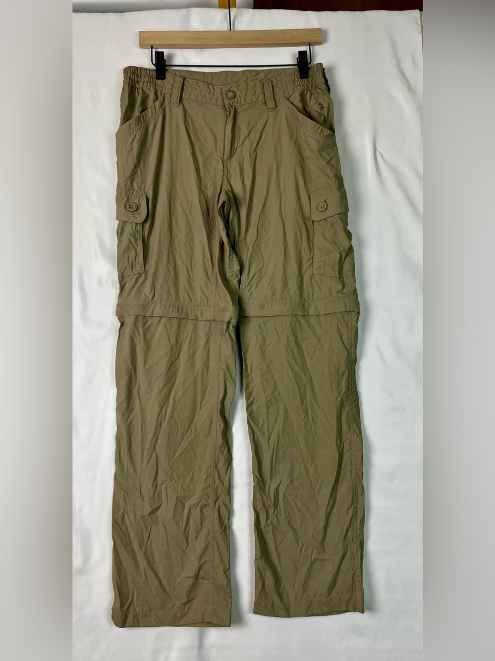 The North Face Pants Womens 8 Convertible Nylon Outdoor Cargo Hiking Camp Khaki